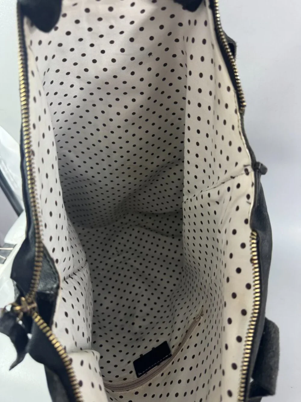 nina kendosa Paris Black Leather Reversible Tote/Shoulder Bag